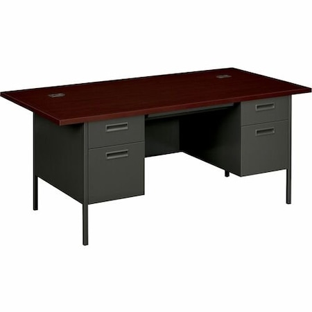 Hon DESK, DBL PED, 72X36, MY/CHAR HONP3276NS
